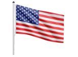 FLAGMASTER Fahne FLAGMASTER® Aluminium Fahnenmast, Komplettset (Mast + Fahne), 5-fach höhenverstellbar, 29 Verschiedene Fahnen zur Wahl
