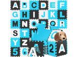 KIDIZ® 86 teilige Puzzlematte Kinderspielteppich Spielmatte Spielteppich Schaumstoffmatte Kinderteppich, Puzzle Zahlen und Buchstaben Schutzmatte