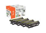 Peach HP 508 X 4 Toner XL (bk, c/m/y) ersetzt HP No. 508X, CF360X, CF361X, CF362X, CF363X für z.B. HP Color LaserJet Enterprise Flow MFP M 577 c (wiederaufbereitet)