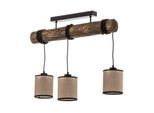 Euluna Deckenlampe Freniso, Kiefernholz, beige, 3-flammig