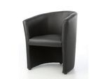 Kamil Cocktailsessel Design Cocktailsessel Sessel Clubsessel Loungesessel Farbe schwarz (1 Set Karton