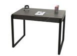 Schreibtisch MCW-L53, Bürotisch Computertisch Arbeitstisch, Metall 100x54cm ~ Marmor-Optik grau