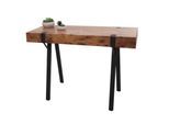 Konsolentisch MCW-L54, Telefontisch Arbeitstisch Beistelltisch Ablagetisch, Metall 75x100x40cm ~ dunkle Wildeiche
