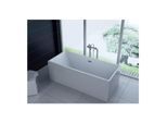 PureHaven freistehende Luxus Acryl-Badewanne 170x80cm elegant inkl. Siphon und Überlaufschutz leicht zu pflegende Oberfläche extra starker Rahmen Weiß - versch. Ausführungen