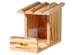 Eichhörnchen-Futterstation mit Futtersilo, Futterstelle aus Holz
