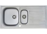 Edelstahlspüle RESPEKTA, silber, B:100cm H:17cm T:50cm, Edelstahl, Küchenspülen, Edelstahlspüle