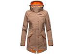 MARIKOO Damen Outdoor Softshell Jacke mit abnehmbarer Kapuze Soulinaa