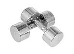 HOMCOM Kurzhantel-Set mit gerändeltem Griff silber 24L x 9B x 9Hcm