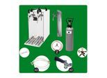Untertheken Komplett Set - Zapfanlage, Bierzapfanlage - Kontakt 40 2-leitig Trockenkühler, Durchlaufkühler 50 Liter/h, inkl. Schanksäule, Green Line, Zapfkopf:Flach,Zapfkopf 2:Kombi