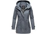 MARIKOO Damen Moderner Outdoorjacke Übergangsparka aus Baumwolle mit Kapuze Nyokoo