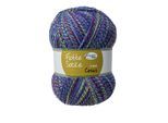 Sockenwolle Flotte Socke Circus 4-fach Rellana® Garne, Blau/Multicolor, aus Schurwolle