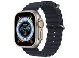 Apple Watch Ultra (2022) | 49 mm | GPS + Cellular | silber | Ocean Armband Mitternacht