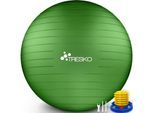 Tresko - Ballon Fitness Yoga Balle d'Exercice Antidérapant Balle Gymnastique avec Pompe 300 kg avec pompe à air Verte 75cm