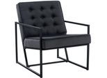 CLP Lounger Avon Samt - Lesesessel Mit Gestepptem Samtbezug Und Stabilem Metallgestell