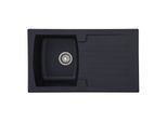 Respekta Mineralite Einbauspüle Boston 86x50 cm - Schwarz