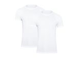 Paolo Renzo® Rundhals T-Shirt 2 Stück - Größe XL - Weiß