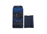 TPFBeauty Maniküre- & Pediküre-Set 16-teilig aus Kunstleder - Blau