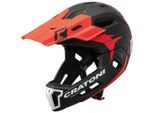 Bike Cross Helm CRATONI "MTB-Fahrradhelm C-Maniac 2.0 MX" Helme Gr. 56/58 Kopfumfang: 56 cm - 58 cm, schwarz (schwarz, rot matt) Fahrradhelme