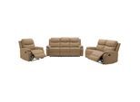 Ensemble canapé relax effet simili cuir camel 3+2+1 places jacob - camel