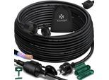 KESSER® Verlängerungskabel mit Schutzkappe Outdoor - für Innenbereich Außenbereich - Verlängerung Stromkabel – 230 V IP44 - Schutzkontakt Baustellenkabel Schutzkontaktstecker