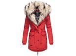 NAVAHOO Damen Wintermantel Dicker Winterparka mit 2 Kunstpelz-Kapuzen Sweety