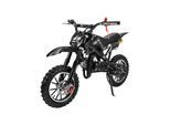 Mini-Crossbike Delta, Benzin-Motorrad, Pocketbike, Dirtbike, 49 ccm, bis zu 40 km/h, Scheibenbremsen (Schwarz)