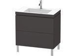 Duravit L-Cube c-bonded Set bodenstehend Graphit Supermatt 800x480x698 mm - LC6937O8080 LC6937O8080
