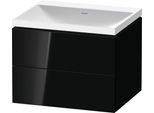 Duravit L-Cube c-shaped Set wandhängend Schwarz Hochglanz 600x480x480 mm - LC6950N40400000 LC6950N40400000