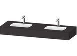 Duravit Qatego Einbauwaschtisch mit Konsole Graphit Supermatt 1600x550x170 mm - QA4695080800000 QA4695080800000