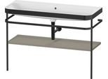 Duravit Happy D.2 Plus c-bonded Set mit Metallkonsole Stein Grau Seidenmatt 1175x490x850 mm - HP4739 HP4739N92920000