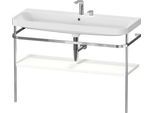 Duravit Happy D.2 Plus c-shaped Set mit Metallkonsole Weiß Seidenmatt 1175x490x850 mm - HP4839E36360 HP4839E36360000
