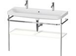 Duravit Happy D.2 Plus c-shaped Set mit Metallkonsole Weiß Seidenmatt 1175x490x850 mm - HP4849O36360 HP4849O36360000