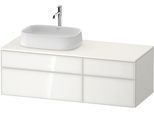 Duravit Zencha Konsolenwaschtischunterbau wandhängend Weiß n/a & Supermatt 1300x550x442 mm - ZE48260 ZE4826064840000