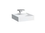 LAUFEN Aufsatz-Handwaschbecken Kartell 460x460x150, 2 Hl. , ohne Überlauf, geschliffen schwarz matt H8183317168151