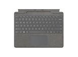 Microsoft Surface Pro Signature Keyboard - Tastatur - mit Touchpad, Beschleunigungsmesser, Surface Slim Pen 2 Ablage- und Ladeschale - Platin - kommerziell - für Surface Pro 8, Pro 9 for Business, Pro X