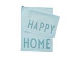 Design Letters - Favourite Geschirrtuch, Happy / Home, light blue (2er-Set)