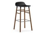 Normann Copenhagen - Form Barhocker 75 cm, Gestell Walnuss / schwarz