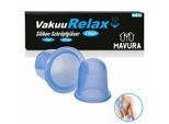 MAVURA Vakuum-Massager VakuuRelax Silikon Schröpfgläser Set Schröpfen Saugglocken Vakuum, Massage Schröpfkopf Schröpfmassage Vakuummassage [2 Stück], blau