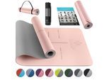 KESSER® Gymnastikmatte mit Tragegurt rutschfest TPE Yogamatte Gepolstert & rutschfest Fitnessmatte , 183 x 61 Trainingsmatte für Fitness Sportmatte, Pilates & Gymnastik Workout extradick