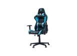 ELITE Gaming-Stuhl DESTINY, Rücken- und Nackenkissen, Wippmechanik, bis 170kg, Sitzhöhe 45-55, MG200 (Schwarz/Blau)