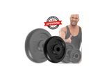 Miweba Sports Hantelscheiben HSG75, 4 x 5 kg Hantel-Gewichte, passend für Ø 30 mm, Set, Gusseisen
