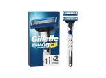 Gillette Mach3 Turbo 3D Razor handle + 2 blades