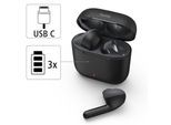 Hama Bluetooth® Kopfhörer True Wireless, Earbuds, Autopairing, Apple Siri Bluetooth-Kopfhörer (Freisprechfunktion, Sprachsteuerung, Google Assistant, Siri, A2DP Bluetooth, AVRCP Bluetooth, HFP, HSP, PBAP, SPP, Google Assistant, Berührungssteuerung, integriertes Mikrofon), schwarz