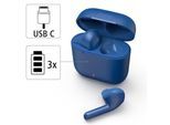 Hama Bluetooth® Kopfhörer True Wireless, Earbuds, Autopairing, Apple Siri Bluetooth-Kopfhörer (Freisprechfunktion, Sprachsteuerung, Google Assistant, Siri, A2DP Bluetooth, AVRCP Bluetooth, HFP, HSP, PBAP, SPP, Google Assistant, Berührungssteuerung, integriertes Mikrofon), blau