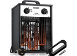 MASKO® Elektroheizer Heizlüfter Bauheizer mit integriertem Thermostat elektrisch Heizgerät mit 3 Heizstufen Heizgebläse für Innen- und Außeneinsatz Überlastschutz Elektroheizgebläse