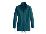 Fleecejacke CASUAL LOOKS, Damen, Gr. 26, blau (petrol), 100% Polyester, unifarben, lässig geschnitten, Jacken Fleecejacke