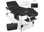 KESSER® Mobile Massageliege klappbar & höhenverstellbar 3 Zonen Massagebett Massagetisch Kosmetikliege Breit Therapieliege Aluminium + 10x Gesichtsauflage mit Kopfstütze Armlehnen & Tasche