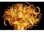 Papermoon Fototapete »GOLDENE FRAU PORTRAIT«