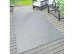 Paco Home Teppich »Timber 125«, rechteckig, 7 mm Höhe, In- und Outdoor geeignet, Wohnzimmer
