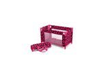 Puppenbett Fantasy 9381, 48x27x31 mit Matratze, Kissen, Seitenfenster, Tasche